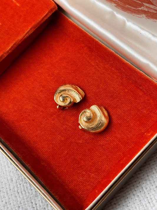 Vintage Nautilus Earrings