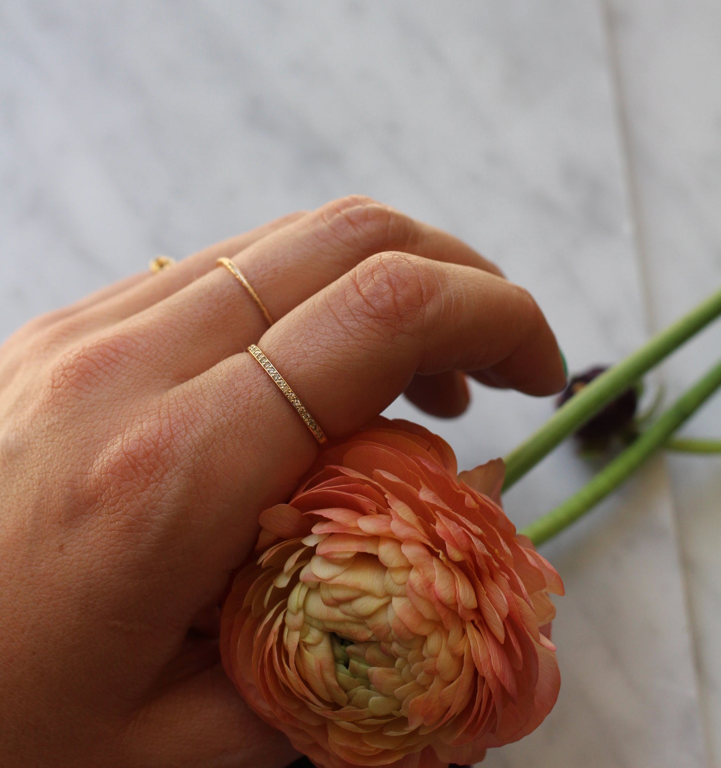 Anillo Étoile de diamantes de 14 quilates