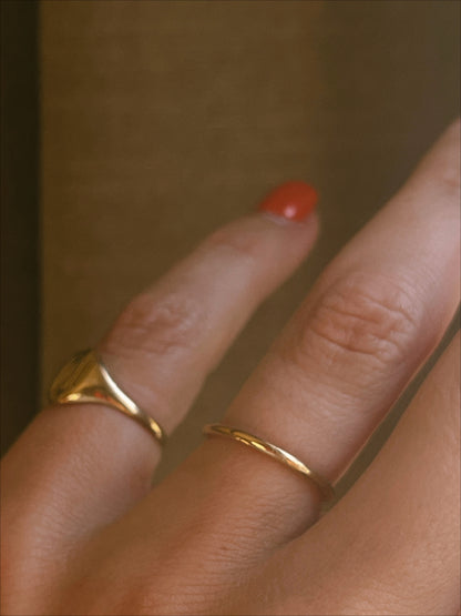 18K Simple Ring