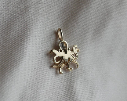 Diamond Octopus Charm