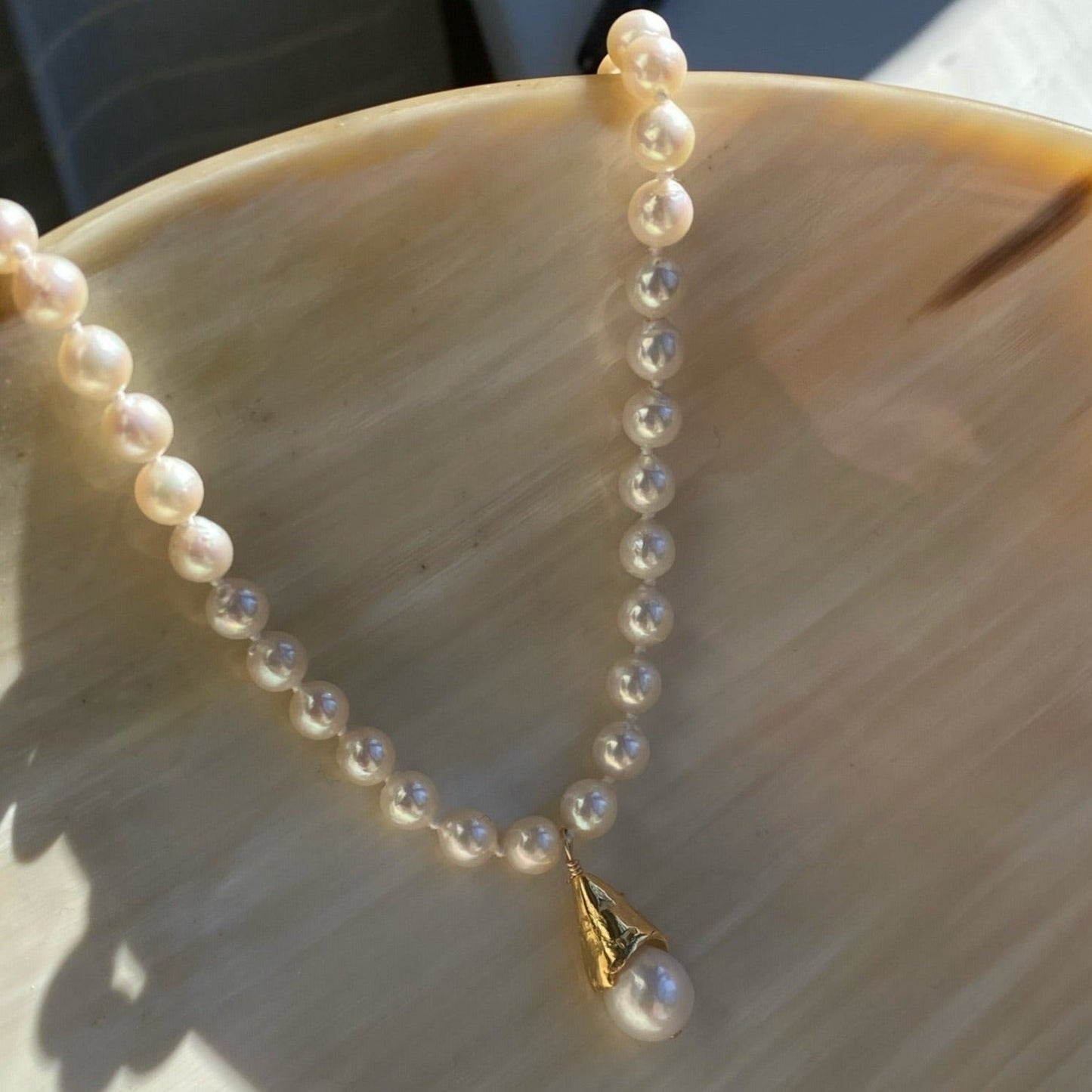 Teardrop Pearl Necklace